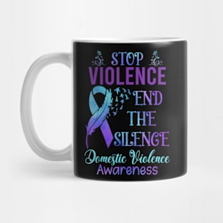 Family Domestic Violence Awareness Purple Ribbon Mug